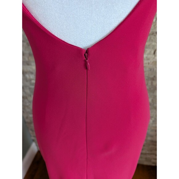 Calvin Klein High Neck Halter Sleek Pink Backless Formal Maxi Dress Gown Size 4 - Picture 4 of 13